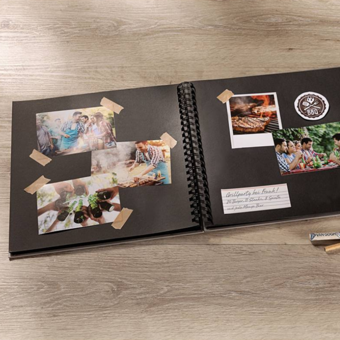 Album foto / GuestBook Wire-o Fun albastru, 23x17 cm [2]
