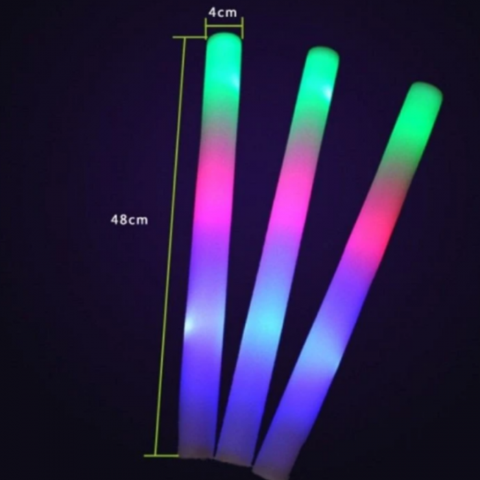 Bagheta Foam Stick cu LED 47 cm – iluminare colorată pentru petreceri și evenimente [2]