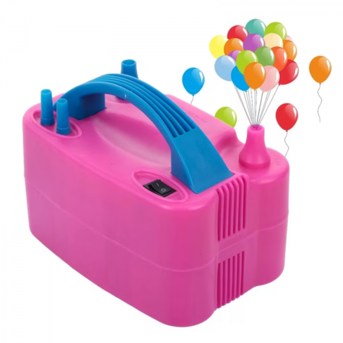 Pompa electrica pentru umflat baloane, 2 orificii umflare simultana, mod automat/manual, putere 600w [5]
