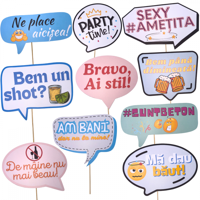 Set 10 Propsuri mesaje "Party Time" [1]