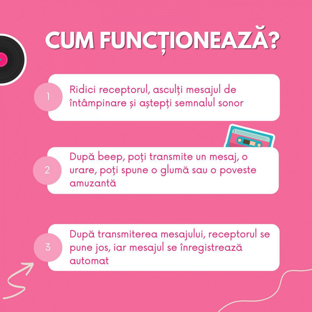 Telefon cu fir, Retro Audio Guestbook, inregistrare voce, 8gb card SD, negru [7]