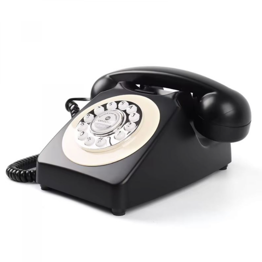Telefon cu fir, Retro Audio Guestbook, inregistrare voce, 8gb card SD, negru [5]