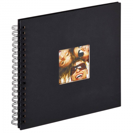 Album Foto sau Guestbook - Album foto / GuestBook Wire-o Fun Wedding negru, 26x25 cm