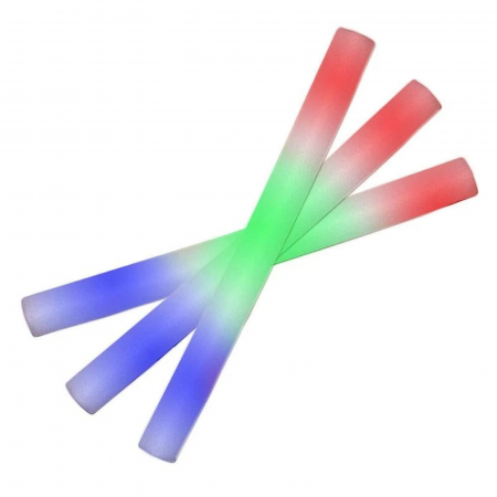 Props & Creativitate - Bagheta Foam Stick cu LED 47 cm – iluminare colorată pentru petreceri și evenimente