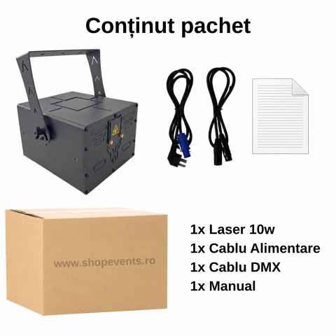 Laser Profesional 10W cu Bluetooth, DMX și ILDA [6]