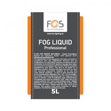 Lichid Profesional pentru Mașini de Fum –  FOS Fog Liquid Professional 5L [1]