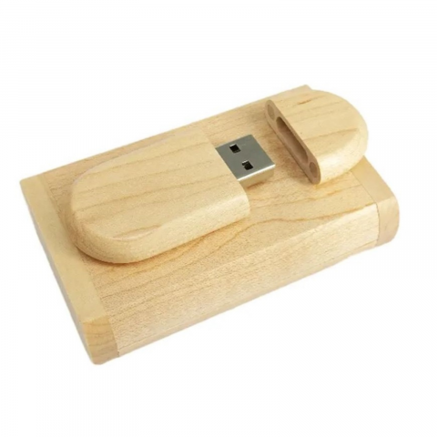 Memorii USB din Lemn - Memorie USB 3.0, din lemn de fag si cutie, natur