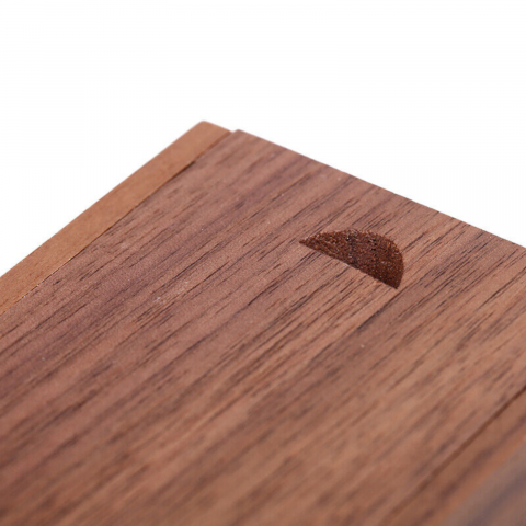 Memorie USB 3.0 in forma de inima, breloc, din lemn si cutie maro [5]
