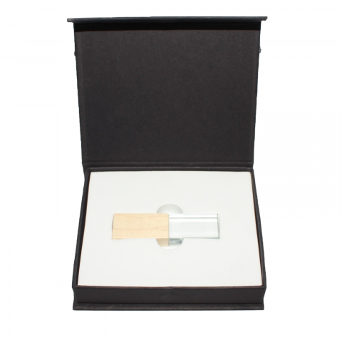 Memorii USB Cristal in Cutie - Memorie USB 3.0, lemn si cristal, in cutie