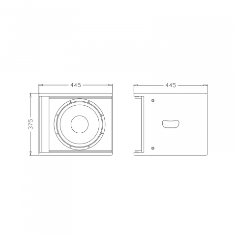 Subwoofer pasiv de instalare 12” – 350W RMS, 8 Ohm, finisaj alb - Sline112SubW [3]