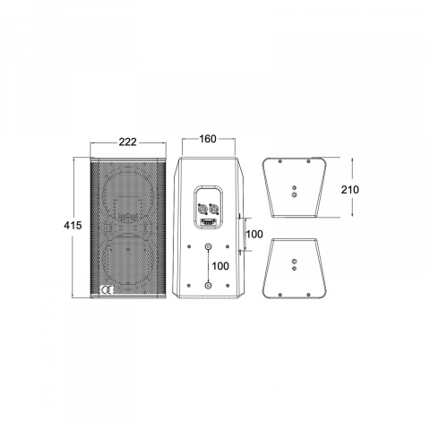 Boxă pasivă de instalare 2×6.5” coaxială – 240W RMS, 8 Ohm, alb- Sline206W [1]