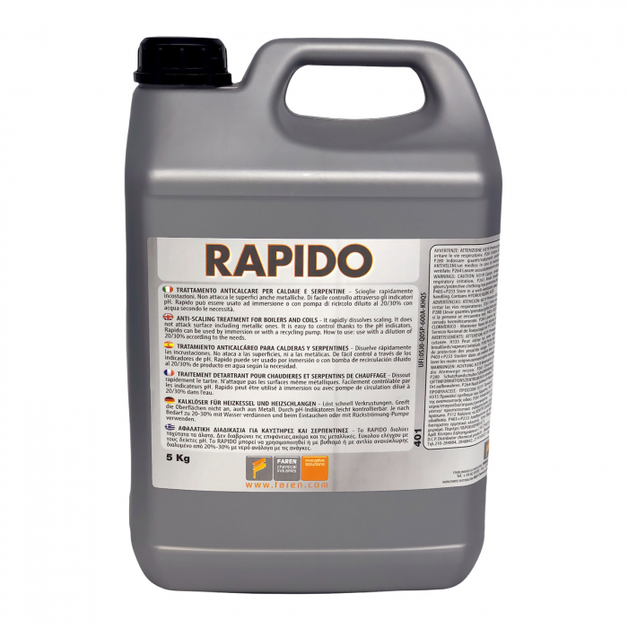 Detergent universal anticalcar si impotriva depunerilor de ciment, Faren Rapido, 5 litri [1]