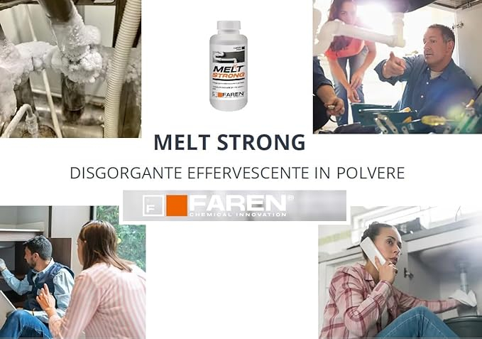 Pulbere efervescenta pentru desfundat tevi, Faren Melt Strong, 600g [2]