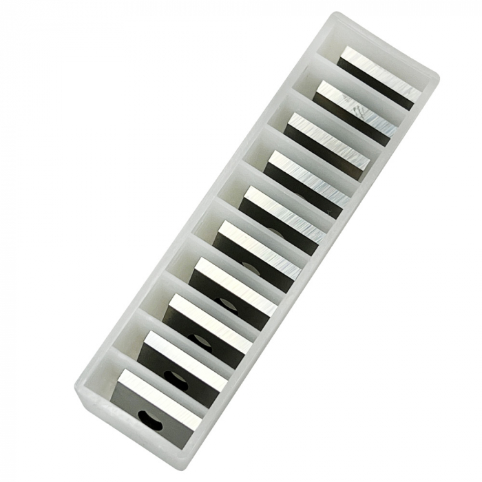 Set 10 placute amovibile cu carbura de crom si tungsten, 2 muchii taietoare, 13 x 12 x 1.5 mm, 35°, Kannenberg [5]