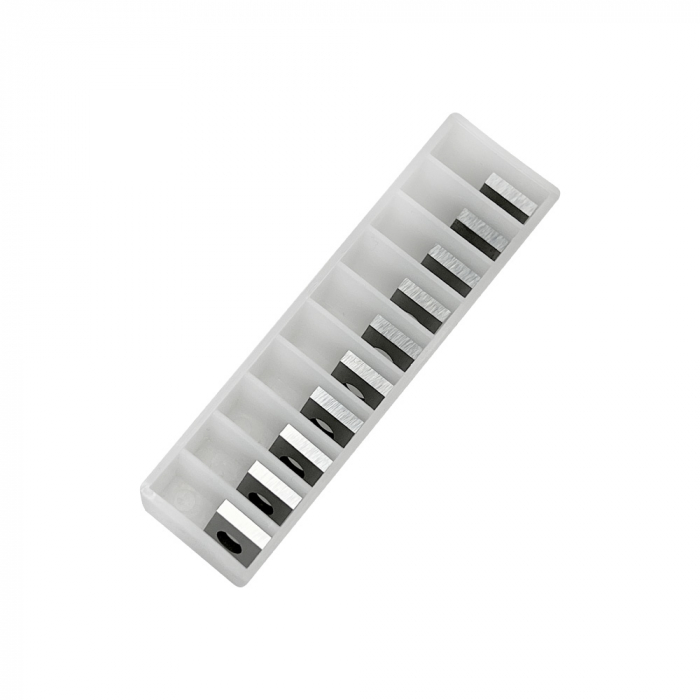 Set 10 placute amovibile cu carbura de crom si tungsten, 2 muchii taietoare, 7.6 x 12 x 1.5 mm, 35°, Kannenberg [4]