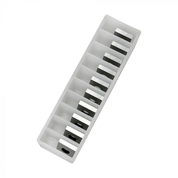Set 10 placute amovibile cu carbura de crom si tungsten, 2 muchii taietoare, 8.6 x 12 x 1.5 mm, 35°, Kannenberg [5]