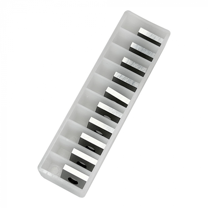 Set 10 placute amovibile cu carbura de crom si tungsten, 2 muchii taietoare, 9.6 x 12 x 1.5 mm, 35°, Kannenberg [6]