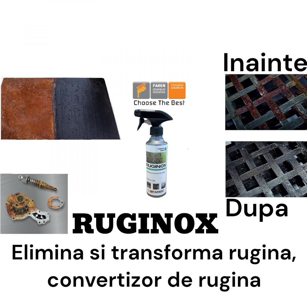 Solutie antirugina, decapanta sau convertizor de rugina, Faren Ruginox, 250 ml [2]