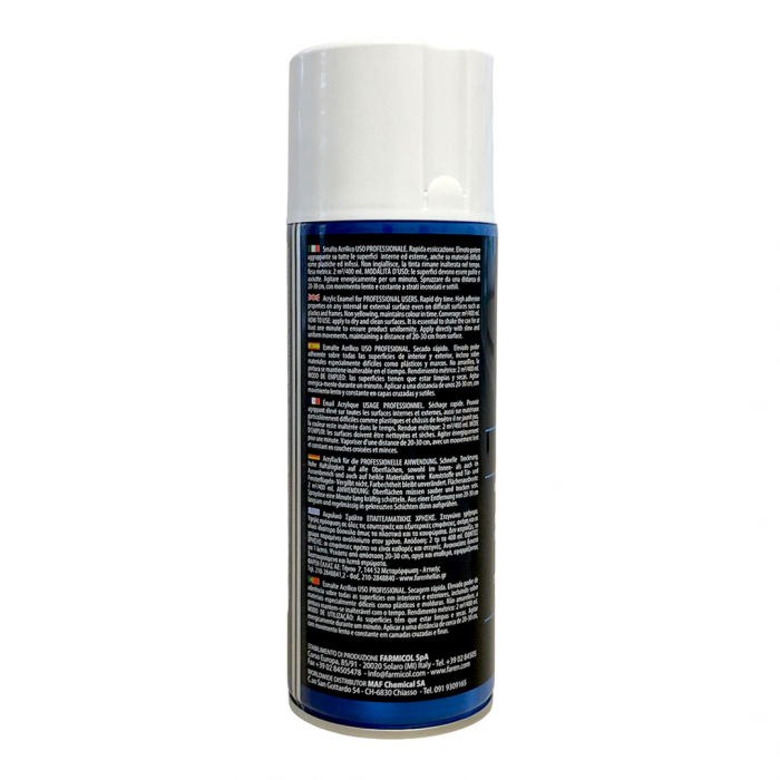 Spray vopsea acrilica 100% profesionala, Faren, Negru Mat, RAL 9005, 400 ml [3]