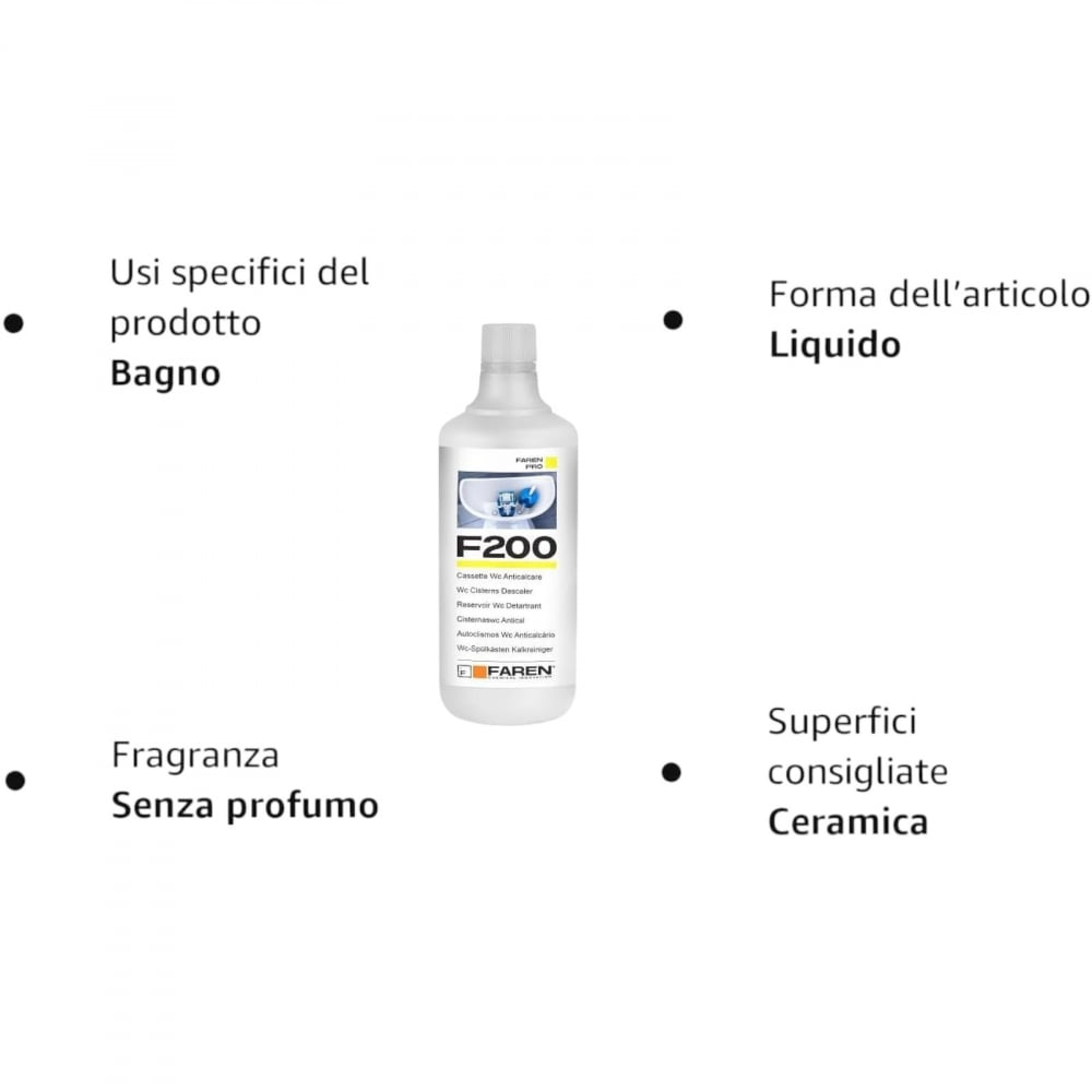 Tratament profesional anticalcar pentru rezervoare WC, Faren F200, 1l [7]