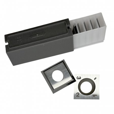 Set 10 placute amovibile cu carbura de crom si tungsten, 4 muchii taietoare, 14 x 14 x 2 mm, 30°, Kannenberg [0]