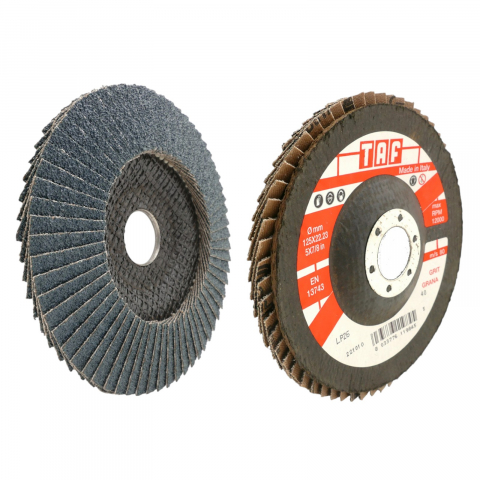 Disc abraziv lamelar 125mm x 22 mm zirconiu centru convex pentru inox/metal TAF [0]