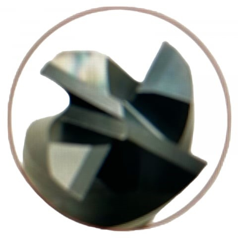 Freza deget 4 dinti, DIN 6527, carbura cu acoperire TiAlN 45 HRC [1]