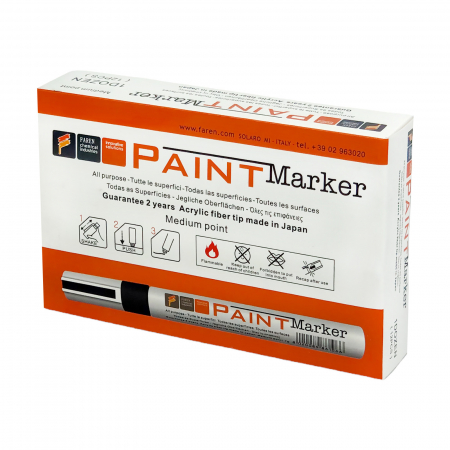 Marker corector universal, vopsea permanenta acrilica alba, Faren Paint Marker, 7 gr [1]