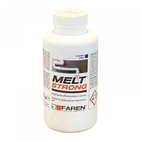 Solutii desfundat tevi - Pulbere efervescenta pentru desfundat tevi, Faren Melt Strong, 600g