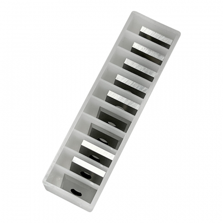 Set 10 placute amovibile cu carbura de crom si tungsten, 2 muchii taietoare, 11.6 x 12 x 1.5 mm, 35°, Kannenberg [3]