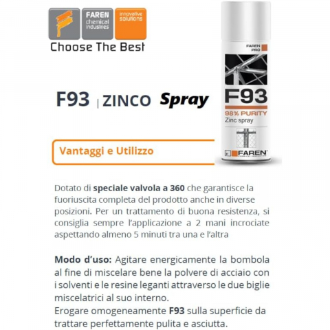 Spray zinc profesional 98% puritate, Faren F93 [3]