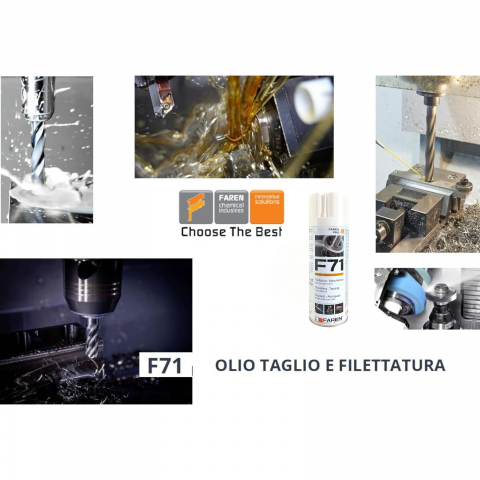 Ulei spray profesional pentru filetare, gaurire, frezare, Faren F71, 400 ml [2]