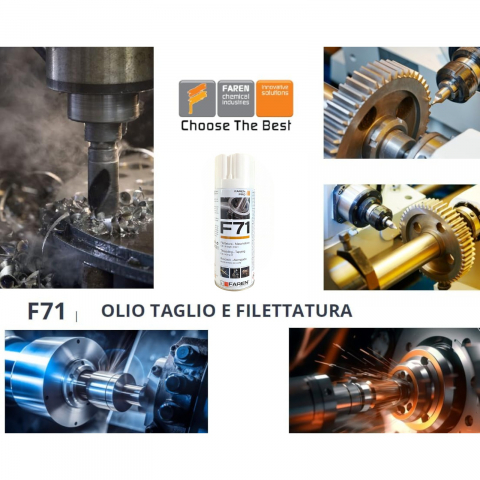Ulei spray profesional pentru filetare, gaurire, frezare, Faren F71, 400 ml [1]