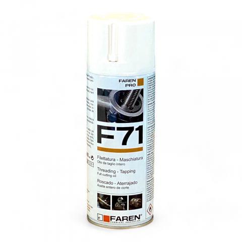 Ulei spray profesional pentru filetare, gaurire, frezare, Faren F71, 400 ml
