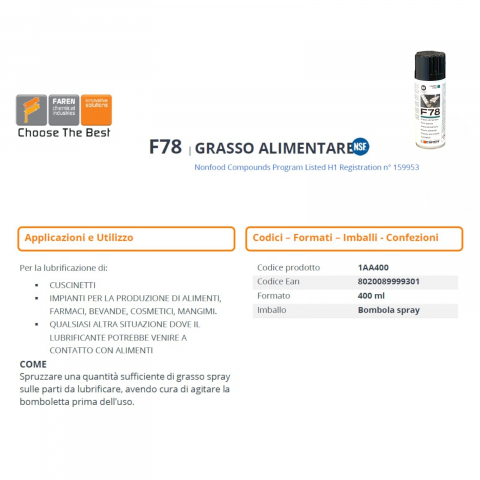 Vaselina spray profesionala pentru uz alimentar, Faren F78, 400ml [4]