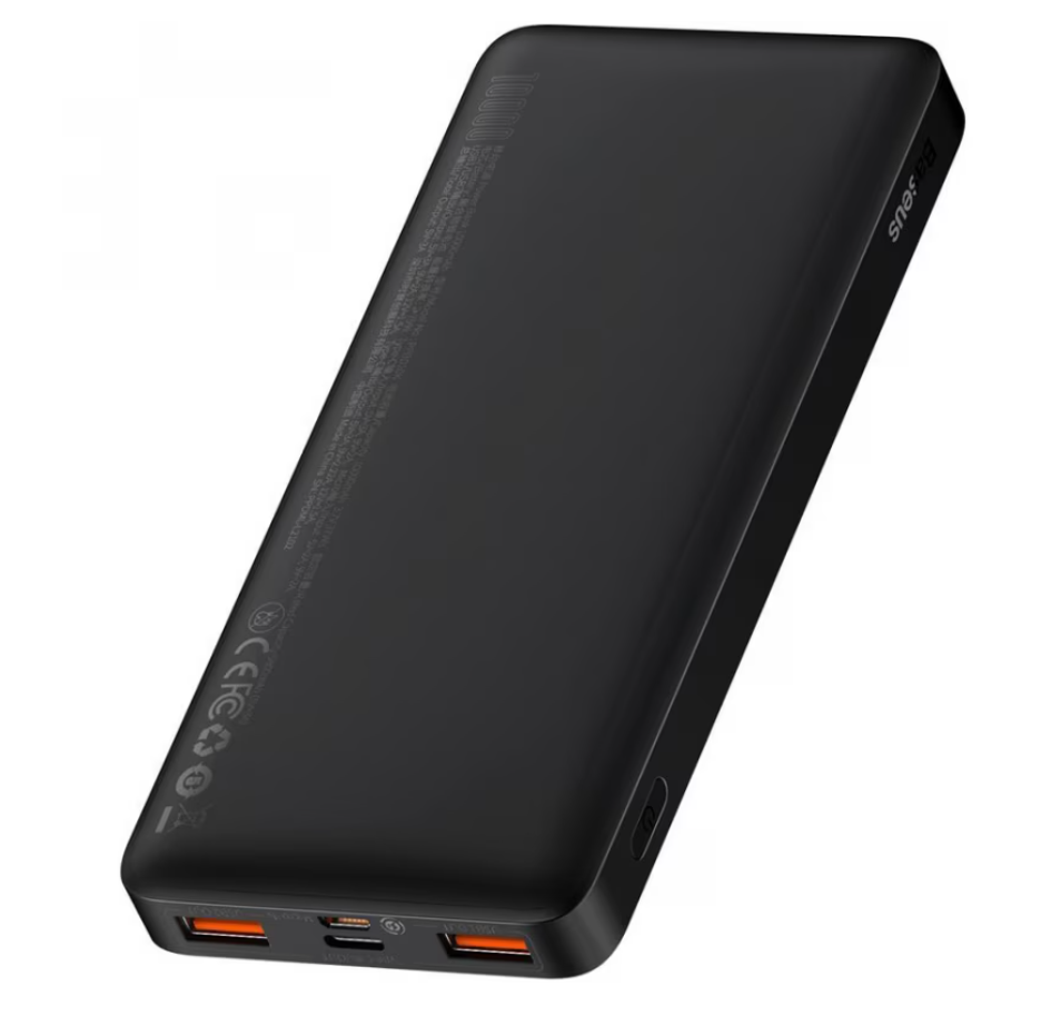 Acumulator extern Baseus Bipow Fast Charge, 10.000 mAh, 20W, 2x USB-A, 1x USB-C PD, cablu USB-A la microUSB inclus, Negru [3]