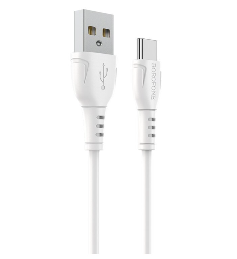 Cablu Date si Incarcare Borofone, BX51 Triumph, USB la USB Type-C, 1m, 3A, Alb [1]