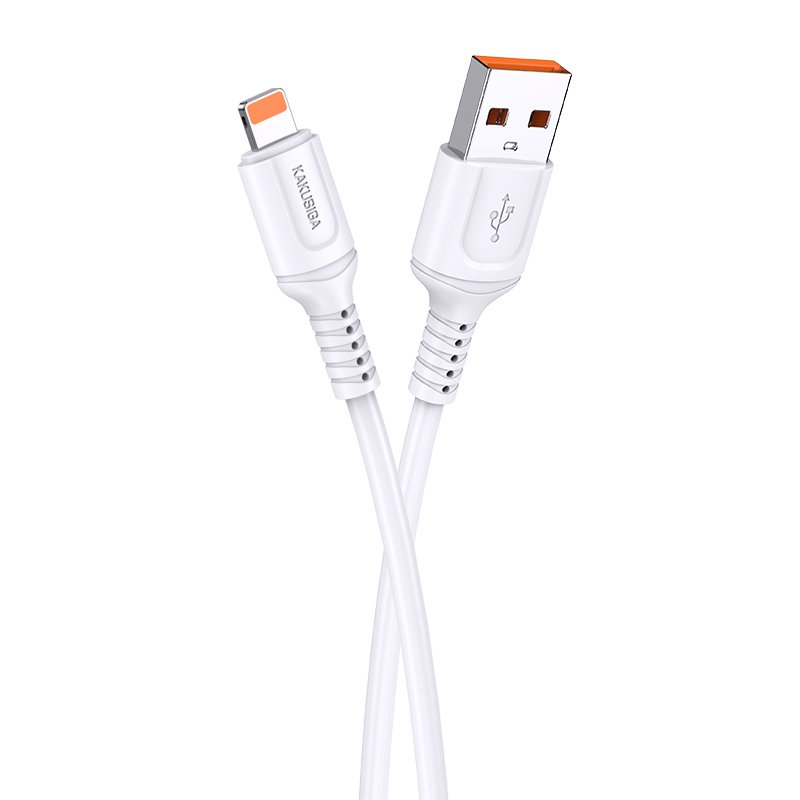 Cablu Date si Incarcare USB la Lightning KakuSiga 1 m, 2.4 A, Alb [2]