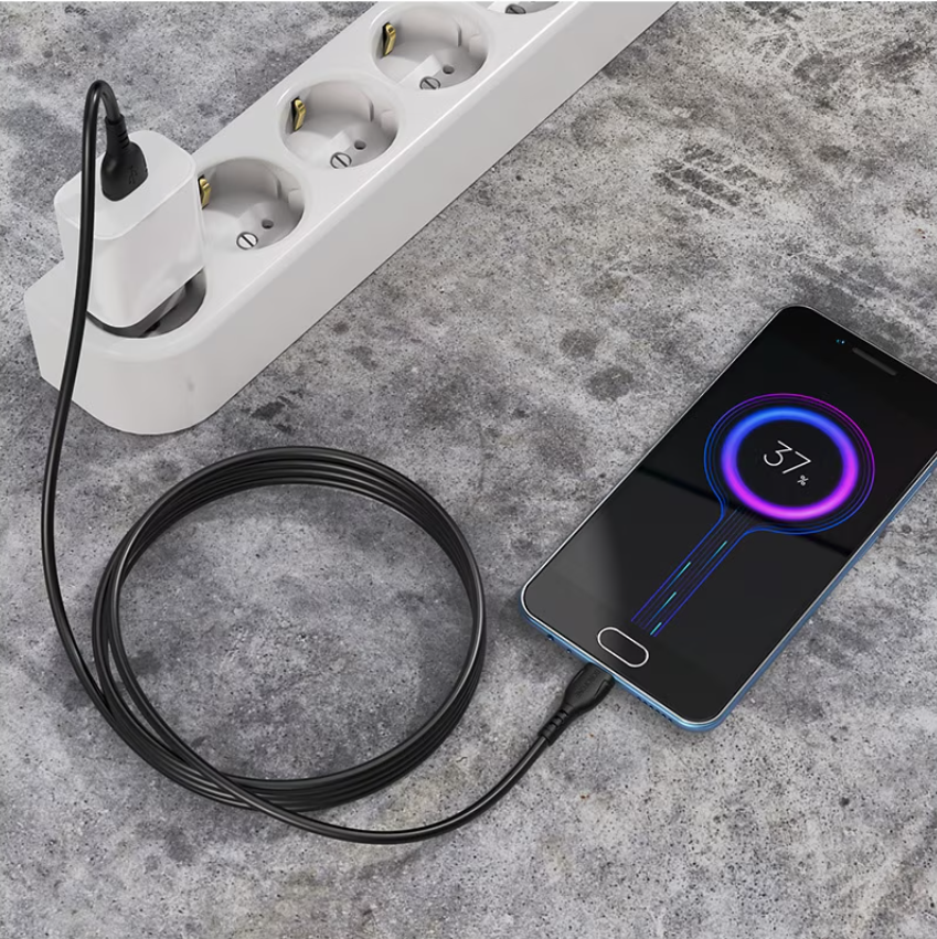 Cablu Date si Incarcare Borofone, BX51 Triumph, USB la MicroUSB, 1m, 2.4A, Negru [2]