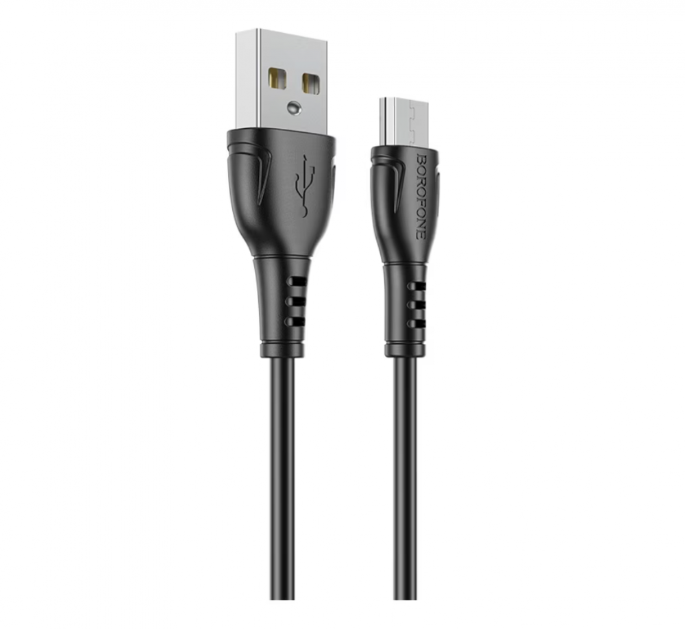 Cablu Date si Incarcare Borofone, BX51 Triumph, USB la MicroUSB, 1m, 2.4A, Negru [1]