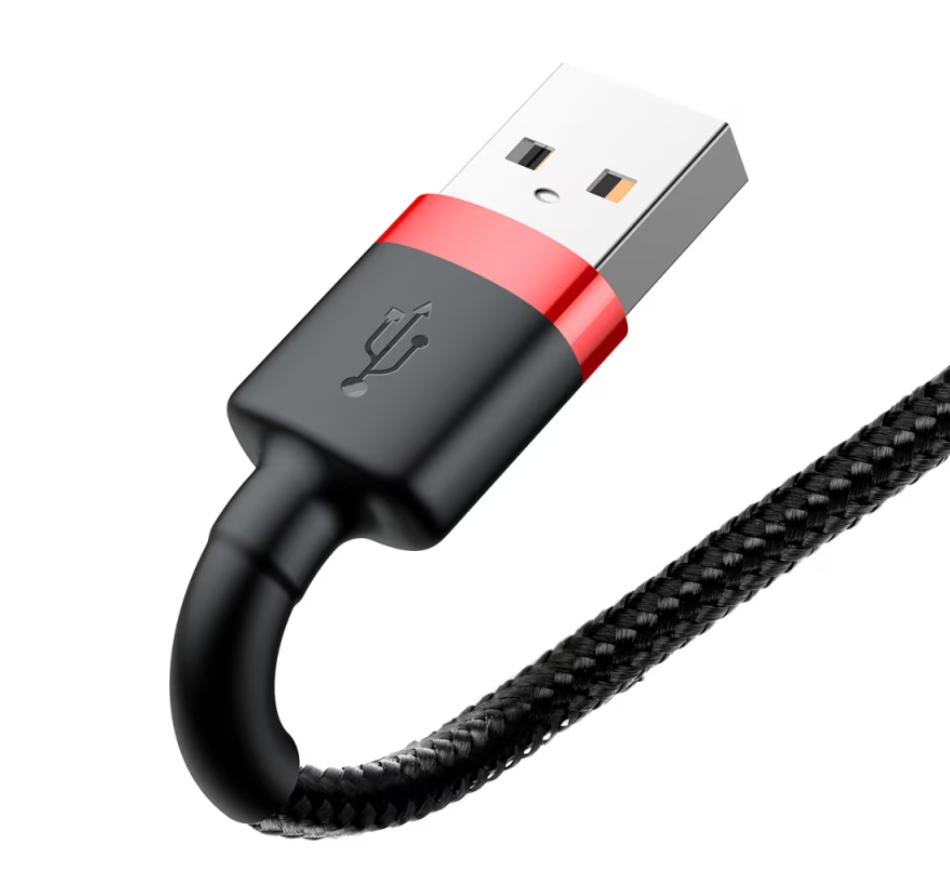 Cablu Date si Incarcare Baseus, Cafule CALKLF-C19, USB la tip Lightning, 1.5A, 2m, Negru - Rosu [3]