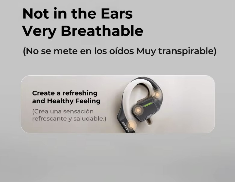 Casti Bluetooth Smart Erazer XP6 traducere in timp real AI, muzica, jocuri, convorbiri, Display LED [6]