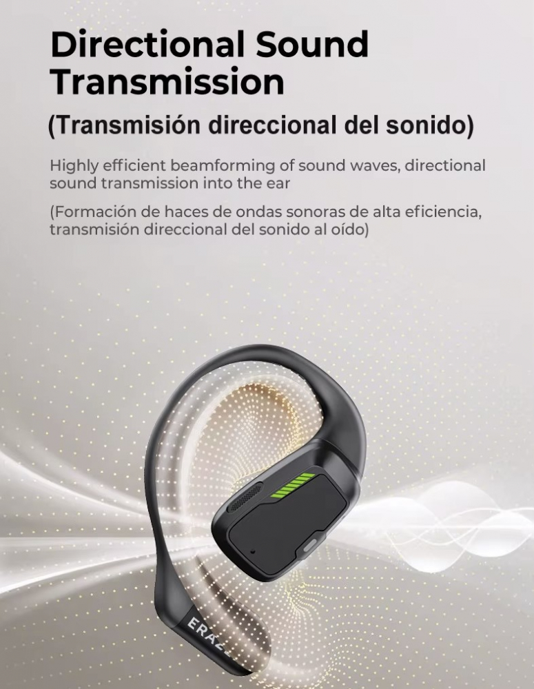 Casti Bluetooth Smart Erazer XP6 traducere in timp real AI, muzica, jocuri, convorbiri, Display LED [3]