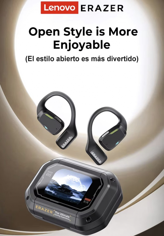 Casti Bluetooth Smart Erazer XP6 traducere in timp real AI, muzica, jocuri, convorbiri, Display LED [1]