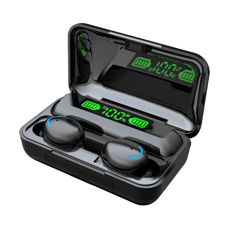 Casti Bluetooth Wireless 5.1 Stereo Gaming BTH-F9-5 TWS, Sport, Muzica, Baterie externa 1300 mAh, negru [1]