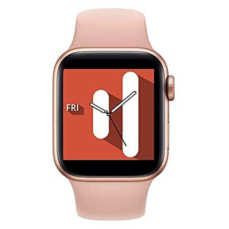 Ceas Smartwatch T55, 1.3 Inch IPS, Monitorizare Cardiaca, Tensiune, Sedentarism, Bluetooth 5.0, 2 Curele, Roz [2]