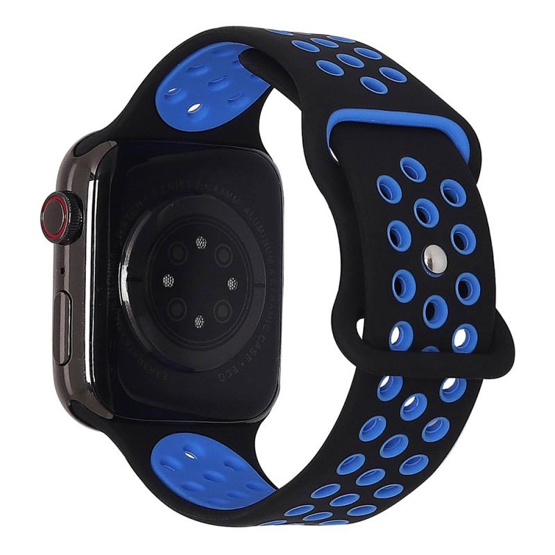 Ceas Smartwatch T55, 1.3 Inch IPS, Monitorizare Cardiaca, Tensiune, Sedentarism, Bluetooth 5.0, (2 Curele, Albastru + Negru) Albastru/Negru [2]