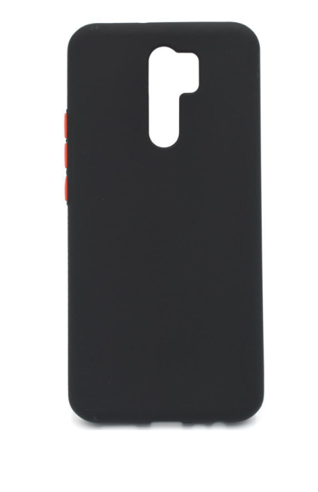 Husa Compatibila Cu Xiaomi Redmi 9 Color Button Bumper, Negru [3]