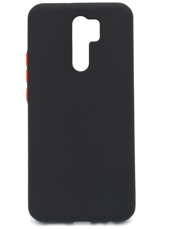 Husa Compatibila Cu Xiaomi Redmi 9 Color Button Bumper, Negru [1]