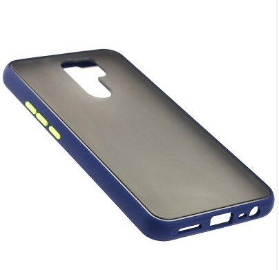 Husa Compatibila Cu Xiaomi Redmi 9 Color Button Bumper, Navy [1]